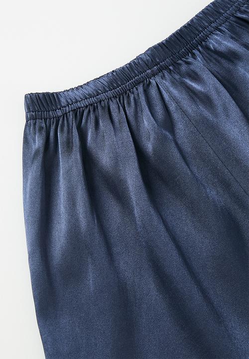 Pop Candy - Contrast piping pj's - blue and white