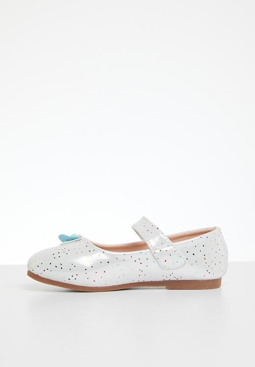 Pop Candy - Mini bow pumps - white