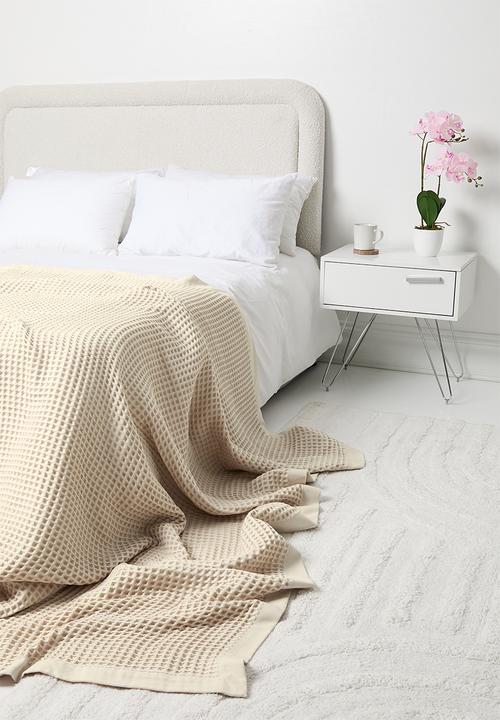 Hertex Haus - Honeycomb turkish cotton throw - fraiche