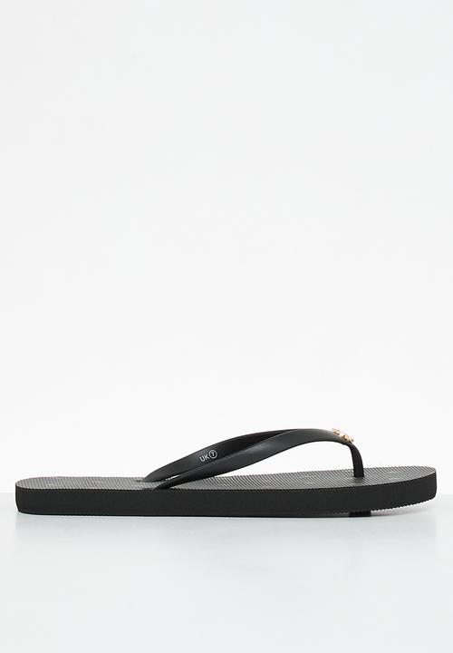 POLO - Monogram flip flop - black