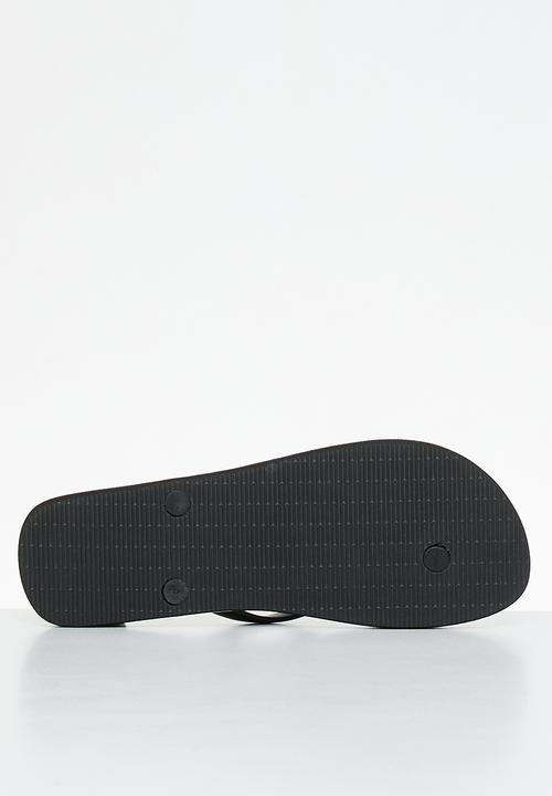 POLO - Monogram flip flop - black