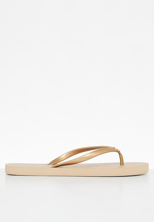 POLO - Monogram flip flop - gold