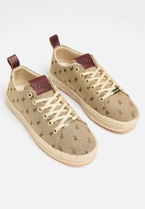 POLO - Espadrille lace up - stone
