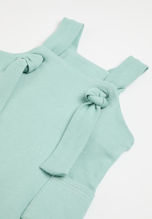 Little Lumps - Knotty dungarees - sage