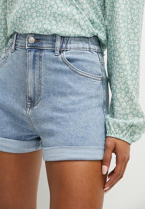 HAILYS - Denim shorts - light blue