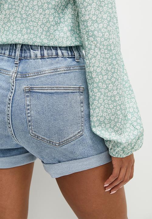 HAILYS - Denim shorts - light blue