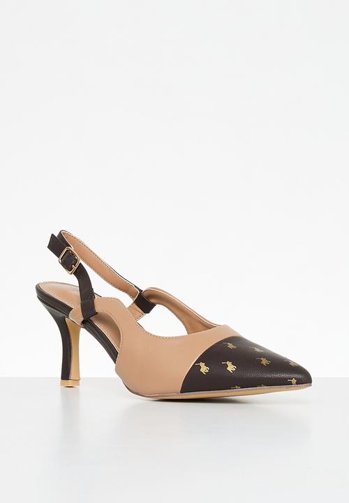 POLO - Monogram slingback - brown