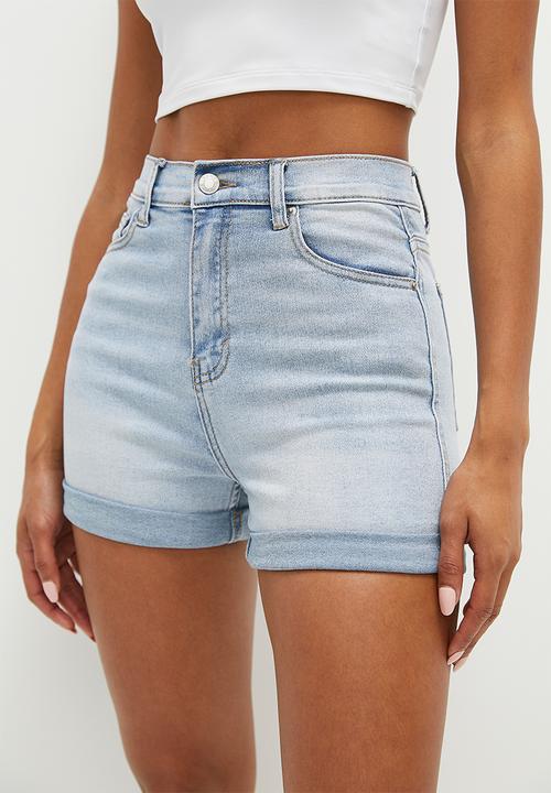 HAILYS - Light wash denim shorts - light blue