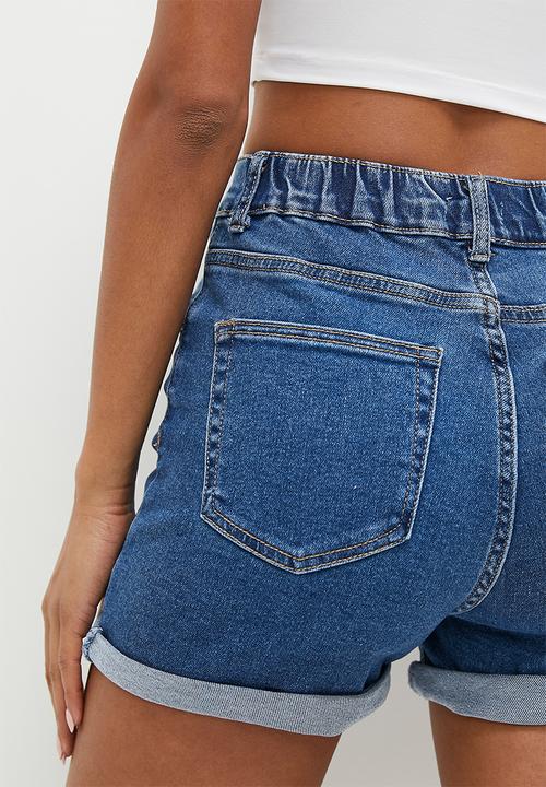 HAILYS - Denim shorts - mid blue