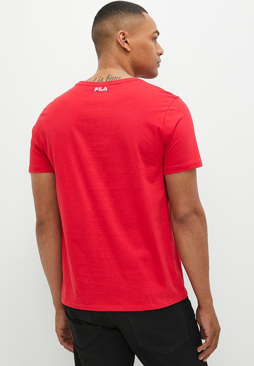 FILA - Mono deckle t-shirt fila - red 