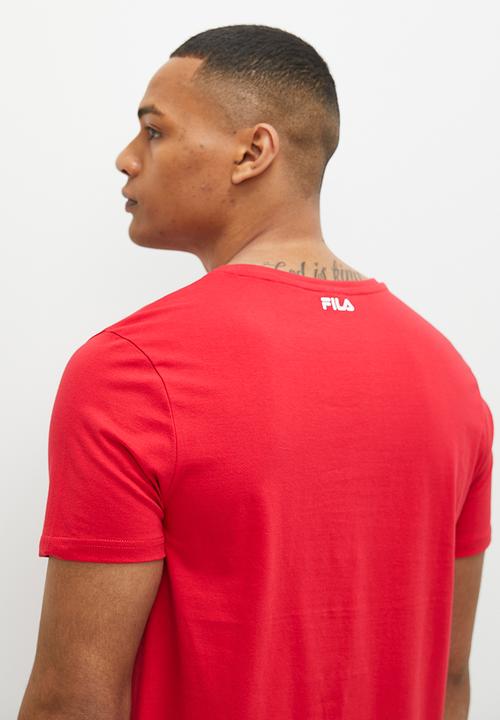 FILA - Mono deckle t-shirt fila - red 