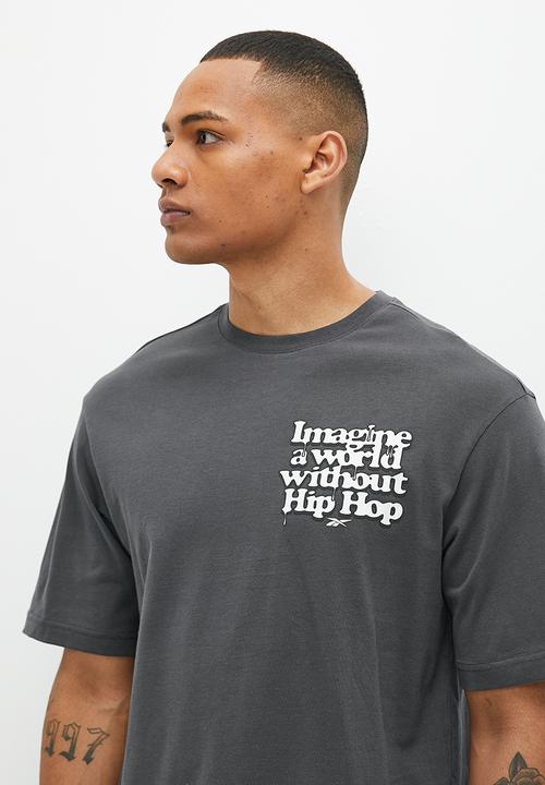 Reebok - HRN hip hop graphic tee - charcoal 