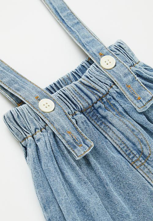 Pop Candy - Baby suspender shorts - blue