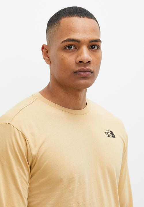 The North Face - M long sleeve red box tee - eu - khaki stone 