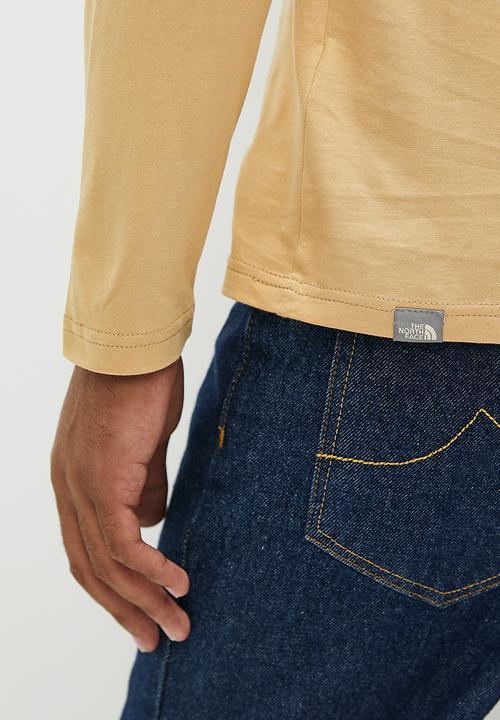 The North Face - M long sleeve red box tee - eu - khaki stone 