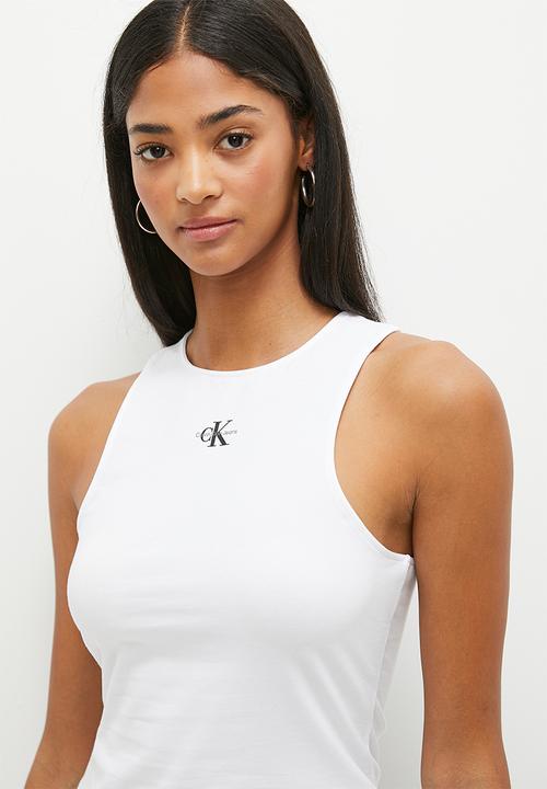 Calvin Klein - Micro monologo racer back - white