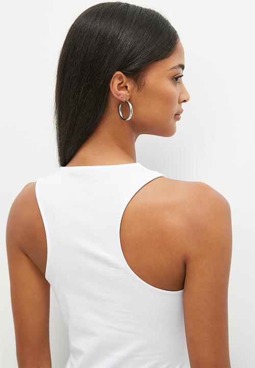 Calvin Klein - Micro monologo racer back - white