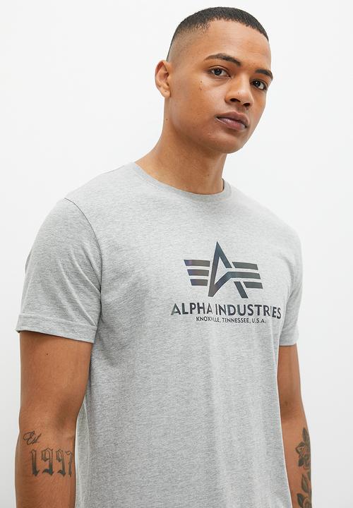 Alpha Industries - Ai rainbow logo tee - grey