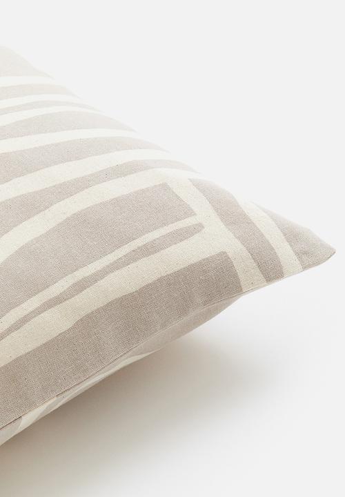 H&M - Patterned cushion cover - greige patterned