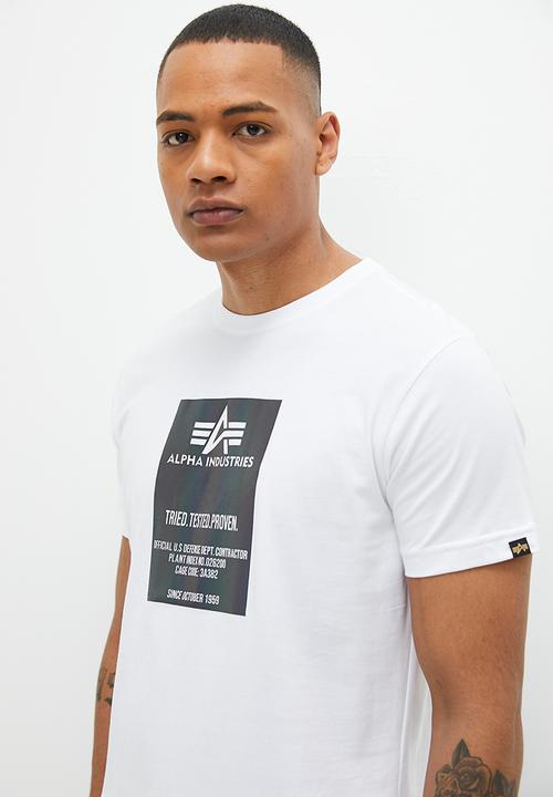 Alpha Industries - Rainbow block tee - white