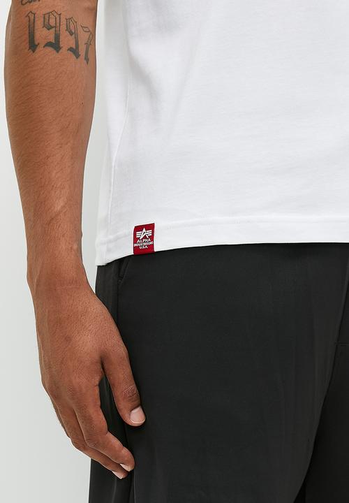 Alpha Industries - Rainbow block tee - white
