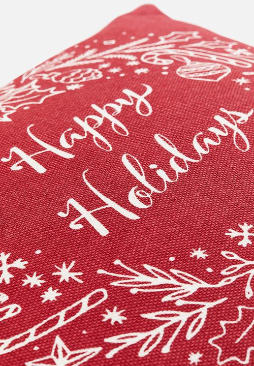 H&M - Printed cushion cover - red patterned