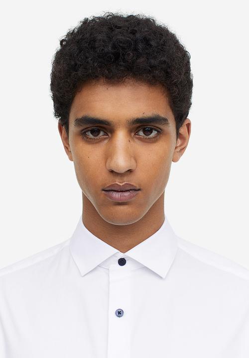 H&M - Slim fit premium cotton shirt - white