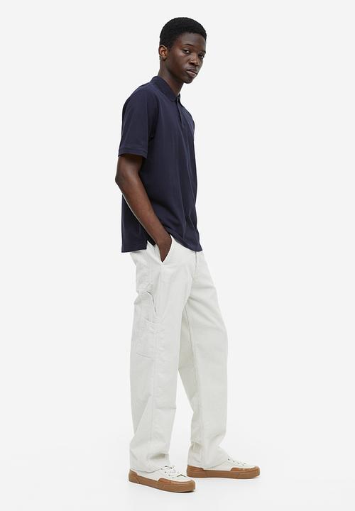 H&M - Regular fit cotton polo shirt -  dark blue
