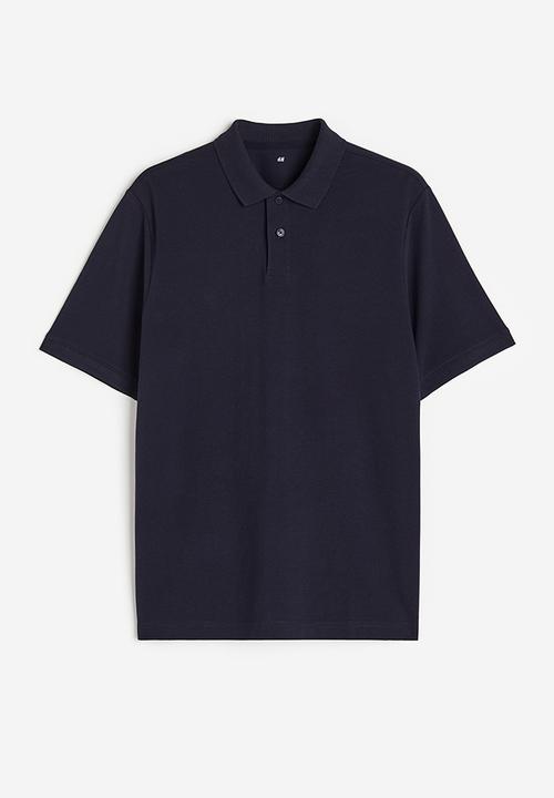 H&M - Regular fit cotton polo shirt -  dark blue