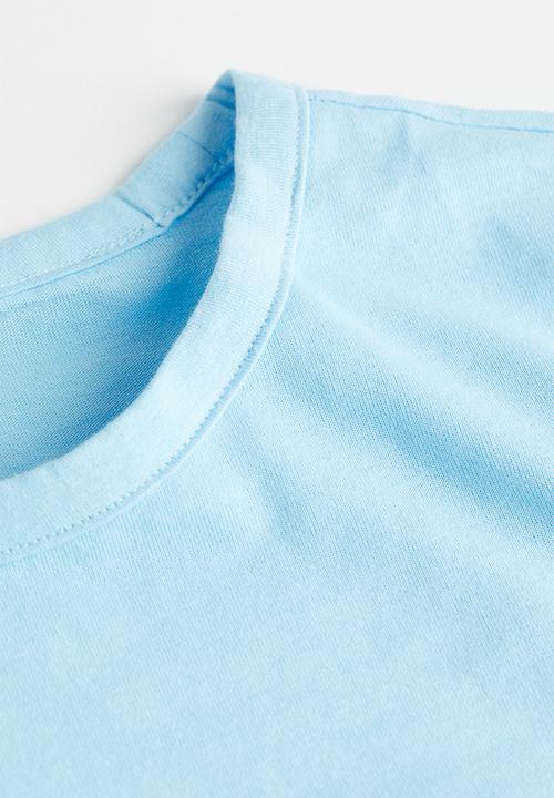 H&M - Cotton jersey t-shirt - light blue 