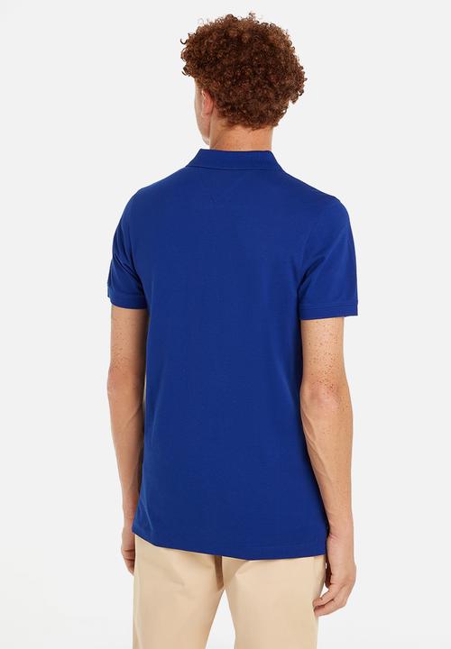 Tommy Hilfiger - TJM slim placket polo - mid blue