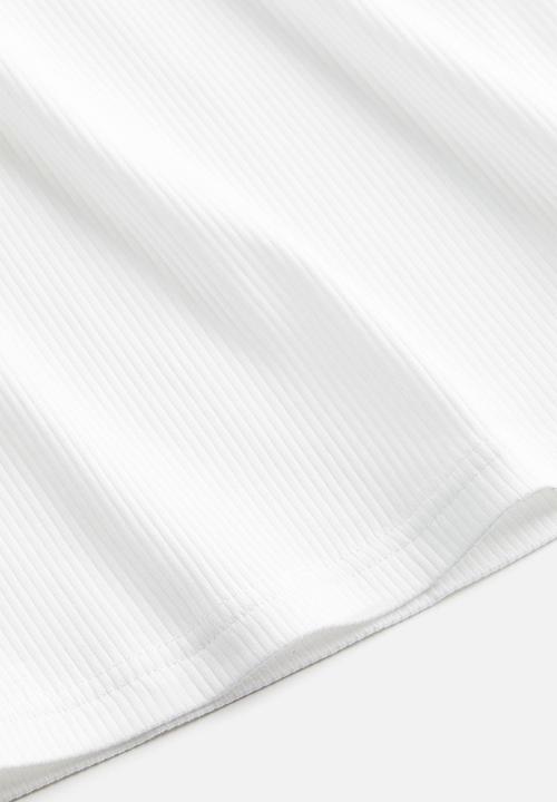 H&M - Ribbed cotton vest top - white