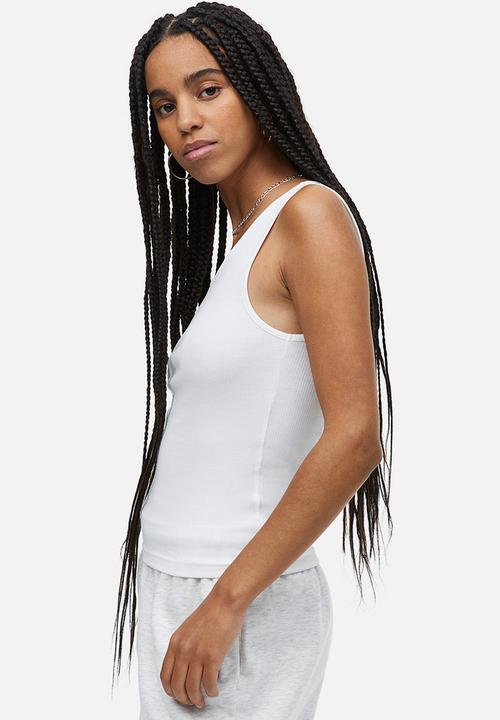H&M - Ribbed cotton vest top - white