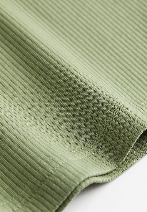 H&M - Ribbed cotton vest top - green
