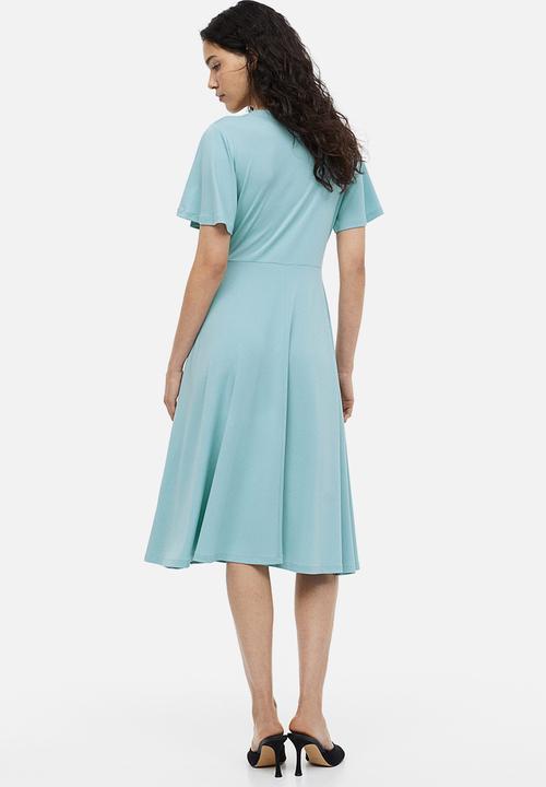 H&M - Jersey wrap dress - light turquoise