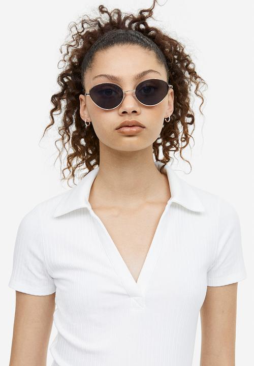 H&M - Collared jersey dress - white