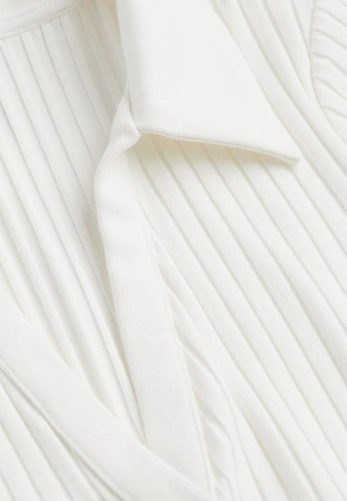 H&M - Collared jersey dress - white