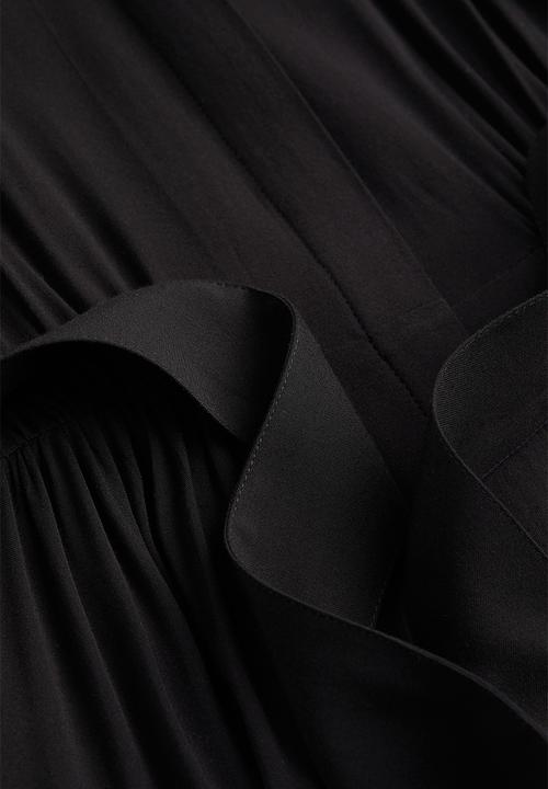 H&M - Tie-belt shirt dress - black