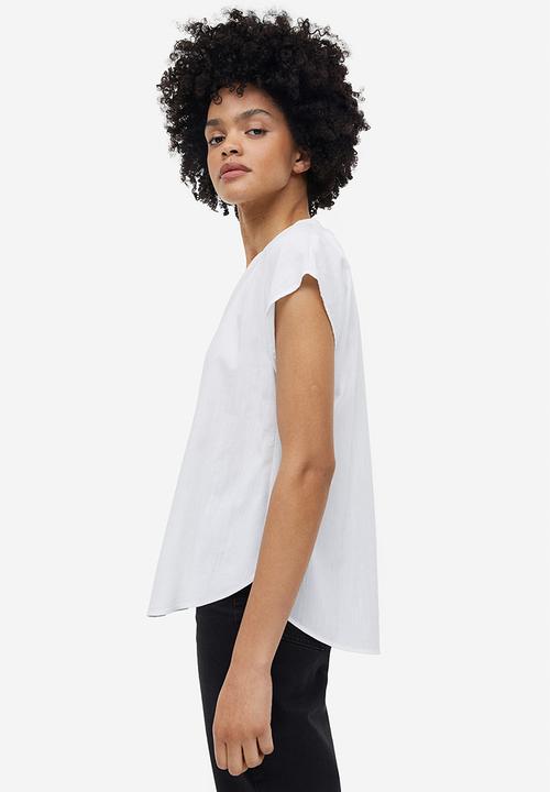 H&M - V-neck blouse - white