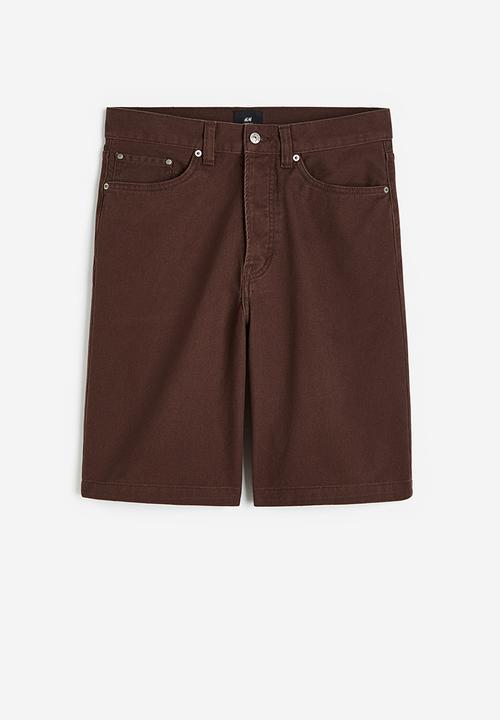H&M - Loose fit twill shorts - dark brown