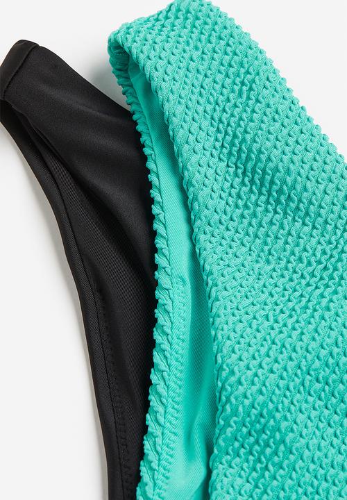 H&M - 2 Pack bikini bottoms - bright green & black 