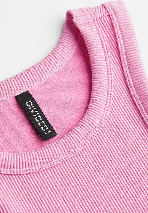 H&M - Cropped vest top - light pink