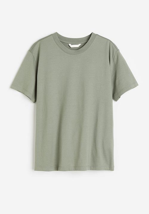 H&M - Cotton t-shirt - sage green 