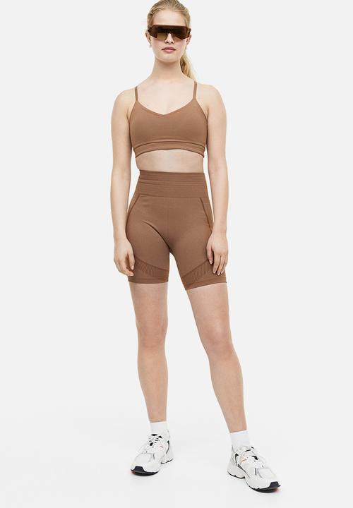 H&M - Drymove™ seamless shaping shorts - light brown