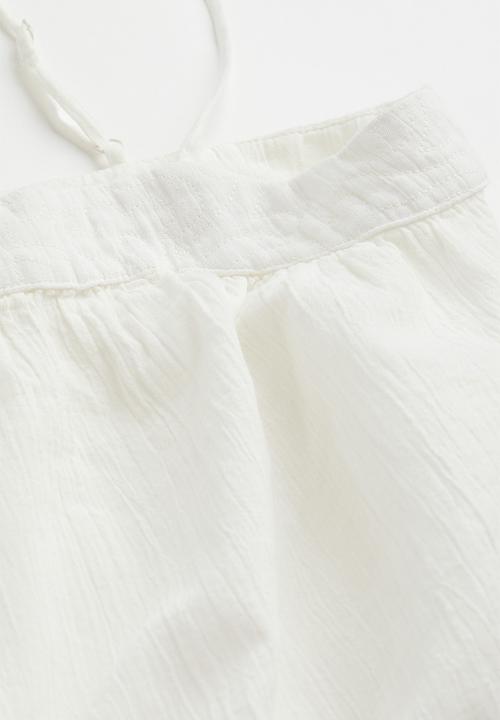 H&M - Crinkled top - cream