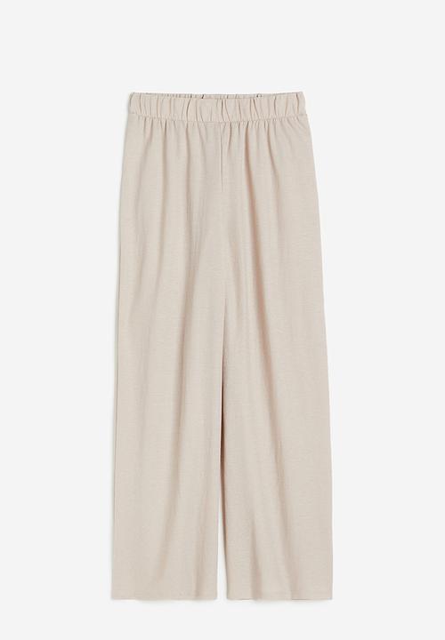 H&M - Pull-on jersey trousers - beige