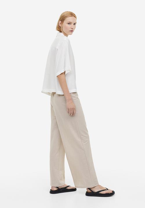 H&M - Pull-on jersey trousers - beige