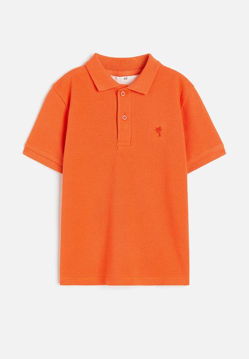 H&M - Cotton piqué polo shirt - orange