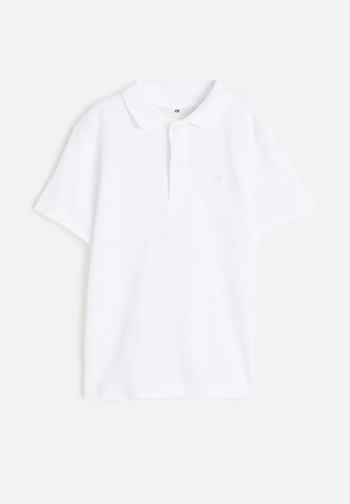 H&M - Cotton piqué polo shirt - white
