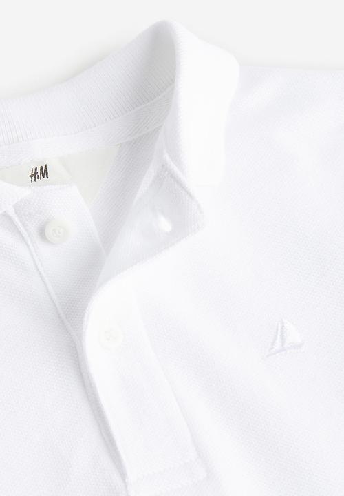 H&M - Cotton piqué polo shirt - white